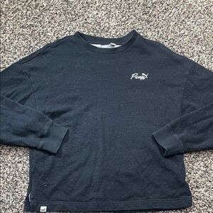 Puma Black Speckled Crewneck Boxy Sweatshirt Size Medium | EUC